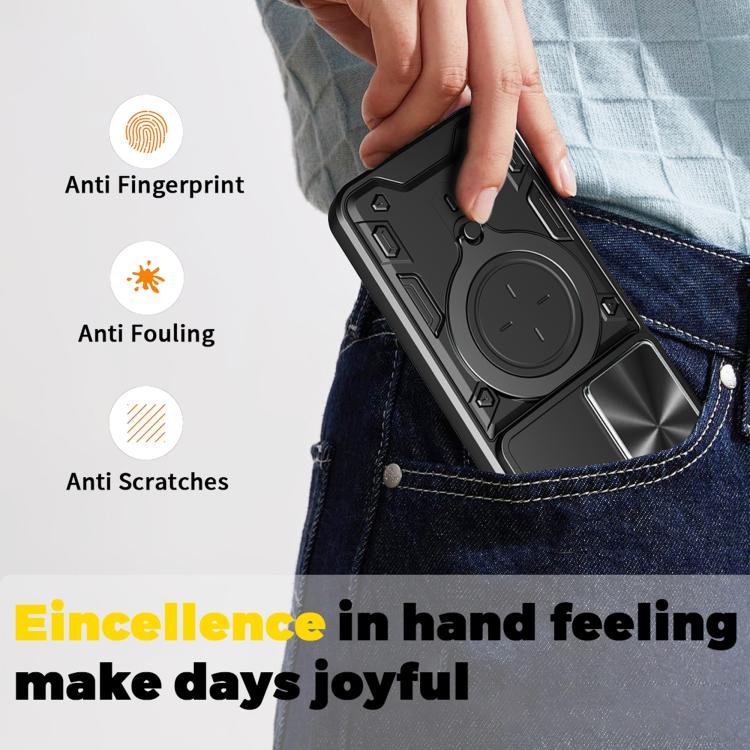 Custodia per telefono con supporto magnetico per camshield scorrevole con texture CD, For OPPO Reno14 F 5G Global, For OPPO A5 5G Global / A5x 5G, For OPPO Reno14 5G Global, For OPPO A59 5G Global