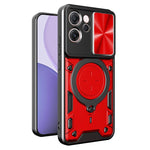 Custodia per telefono con supporto magnetico per camshield scorrevole con texture CD, For OPPO Reno14 F 5G Global, For OPPO A5 5G Global / A5x 5G, For OPPO Reno14 5G Global, For OPPO A59 5G Global