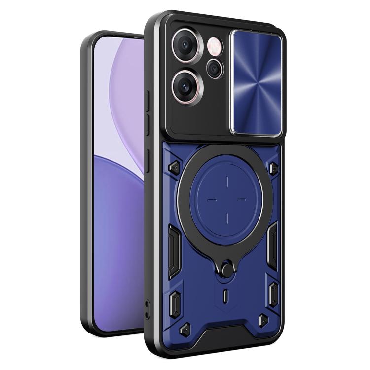 Custodia per telefono con supporto magnetico per camshield scorrevole con texture CD, For OPPO Reno14 F 5G Global, For OPPO A5 5G Global / A5x 5G, For OPPO Reno14 5G Global, For OPPO A59 5G Global