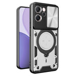 Custodia per telefono con supporto magnetico per camshield scorrevole con texture CD, For OPPO Reno14 F 5G Global, For OPPO A5 5G Global / A5x 5G, For OPPO Reno14 5G Global, For OPPO A59 5G Global