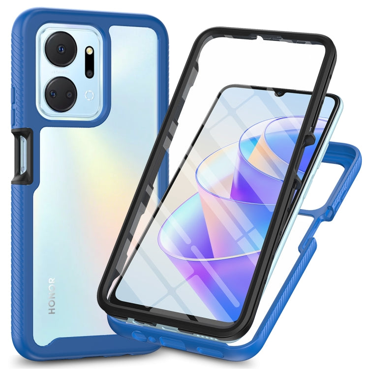 Custodia per telefono antiurto ibrida Full Body Starry Sky con pellicola in PET, For Honor X8a, For Honor X7a
