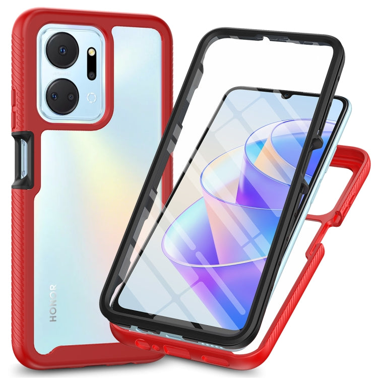 Custodia per telefono antiurto ibrida Full Body Starry Sky con pellicola in PET, For Honor X8a, For Honor X7a