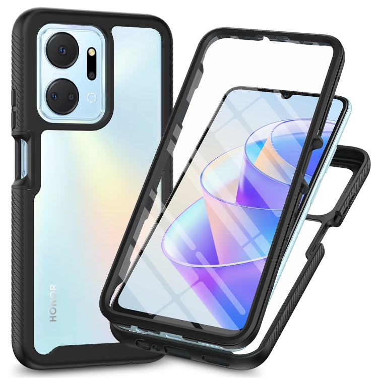 Custodia per telefono antiurto ibrida Full Body Starry Sky con pellicola in PET, For Honor X8a, For Honor X7a