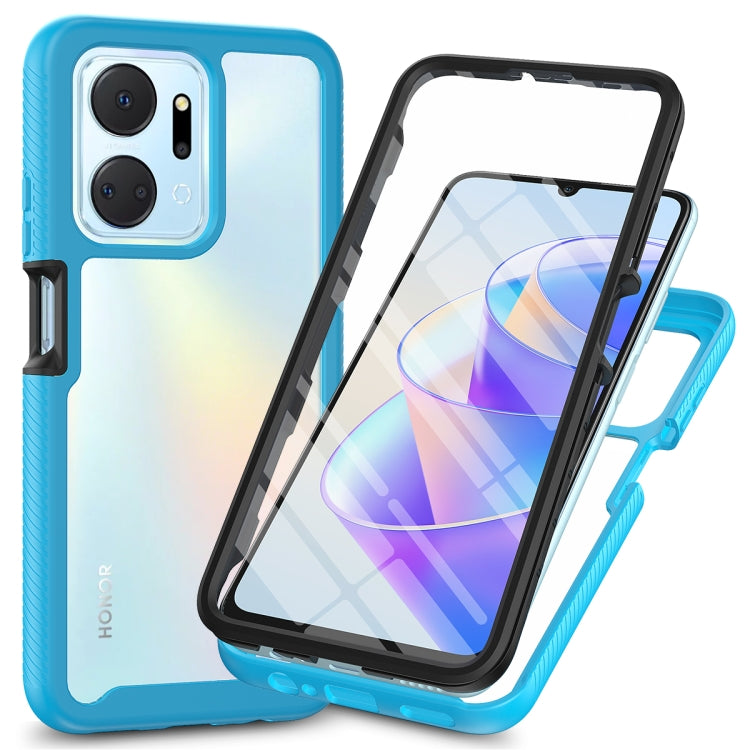 Custodia per telefono antiurto ibrida Full Body Starry Sky con pellicola in PET, For Honor X8a, For Honor X7a