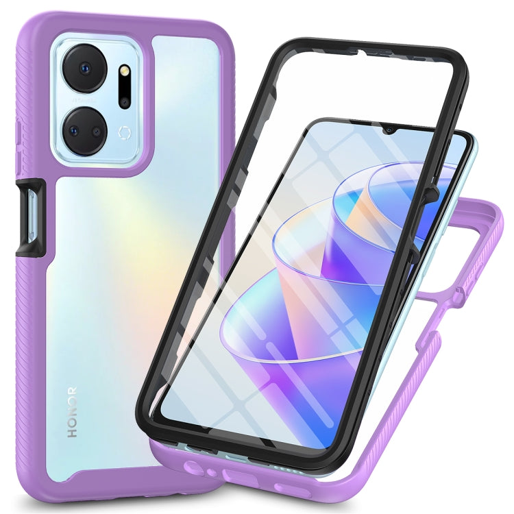 Custodia per telefono antiurto ibrida Full Body Starry Sky con pellicola in PET, For Honor X8a, For Honor X7a