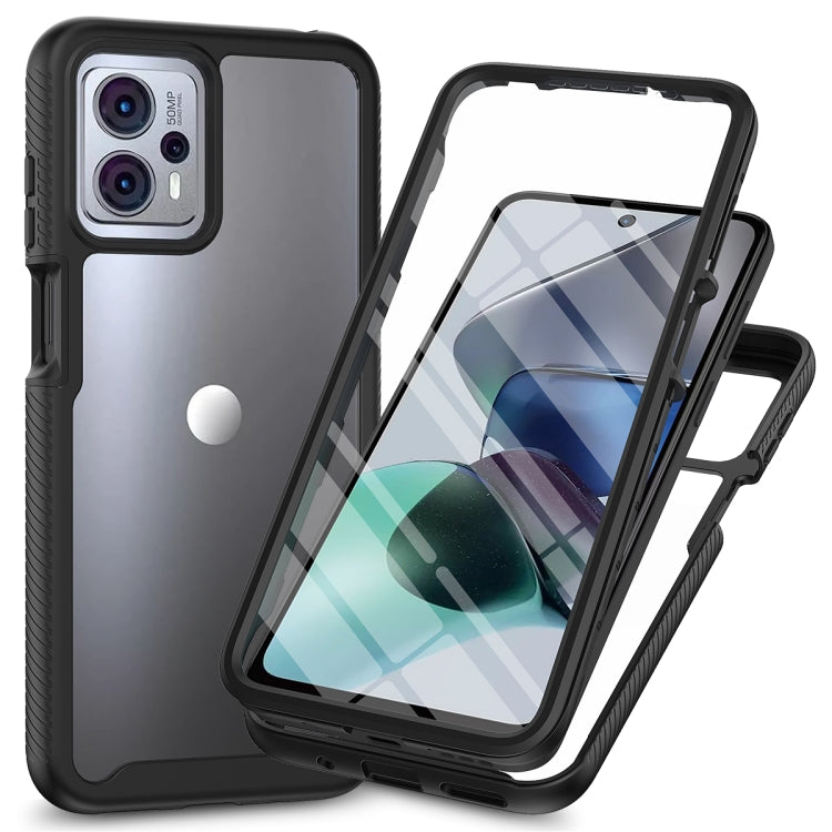 Custodia per telefono antiurto ibrida Full Body Starry Sky con pellicola in PET, For Motorola Moto G13 / G23, For Motorola Moto G53