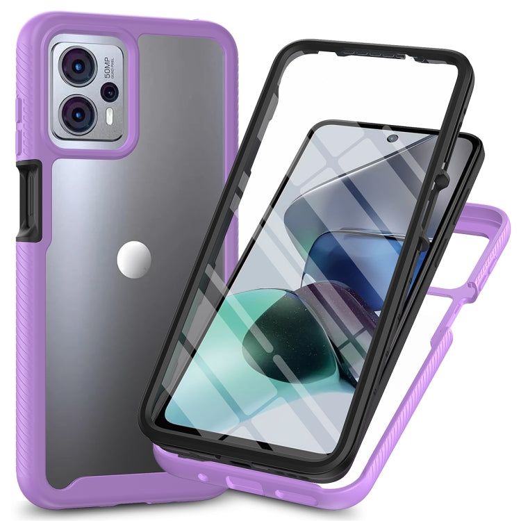 Custodia per telefono antiurto ibrida Full Body Starry Sky con pellicola in PET, For Motorola Moto G13 / G23, For Motorola Moto G53