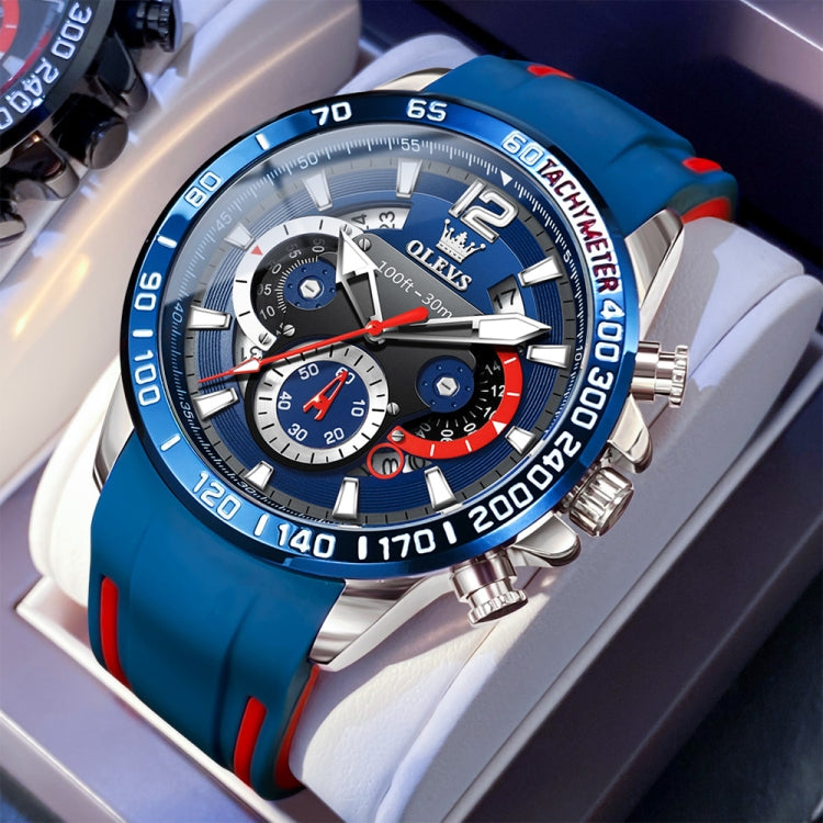 OLEVS 9936 Orologio al quarzo impermeabile sportivo multifunzionale da uomo
