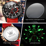 OLEVS 9936 Orologio al quarzo impermeabile sportivo multifunzionale da uomo