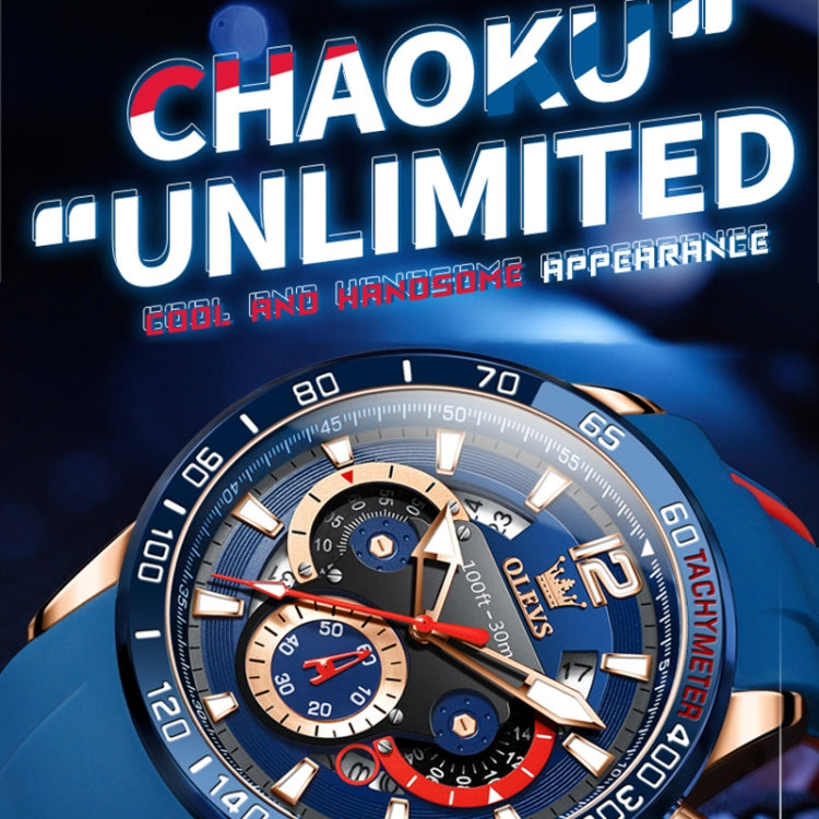 OLEVS 9936 Orologio al quarzo impermeabile sportivo multifunzionale da uomo
