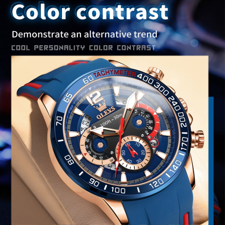 OLEVS 9936 Orologio al quarzo impermeabile sportivo multifunzionale da uomo