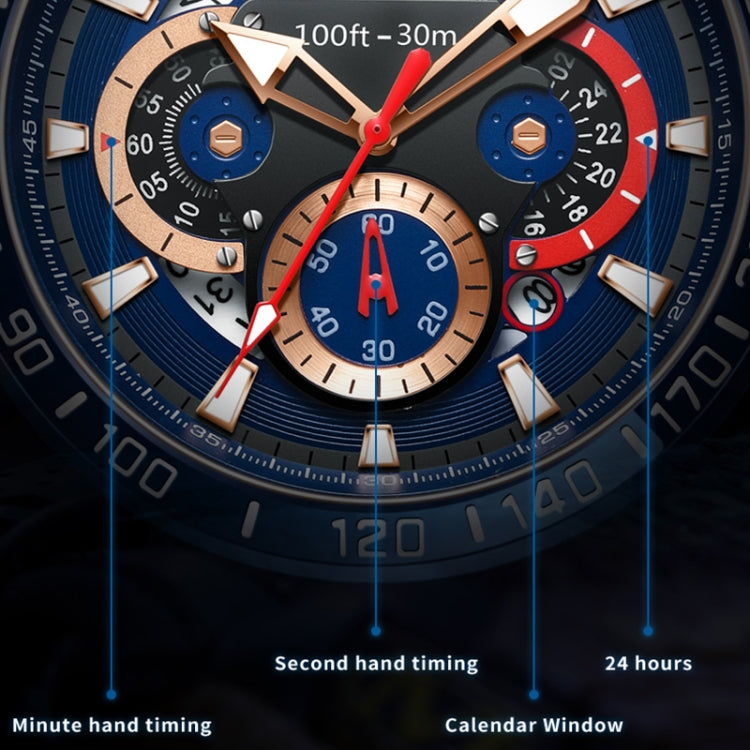 OLEVS 9936 Orologio al quarzo impermeabile sportivo multifunzionale da uomo