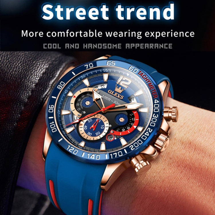 OLEVS 9936 Orologio al quarzo impermeabile sportivo multifunzionale da uomo
