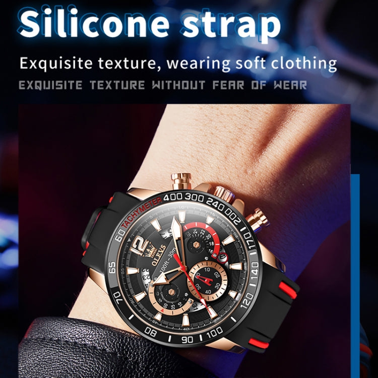 OLEVS 9936 Orologio al quarzo impermeabile sportivo multifunzionale da uomo