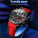 OLEVS 9936 Orologio al quarzo impermeabile sportivo multifunzionale da uomo