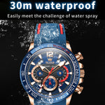 OLEVS 9936 Orologio al quarzo impermeabile sportivo multifunzionale da uomo