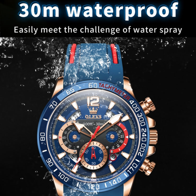 OLEVS 9936 Orologio al quarzo impermeabile sportivo multifunzionale da uomo
