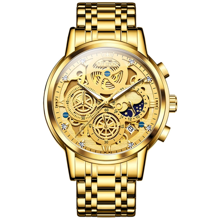 Orologio al quarzo impermeabile multifunzionale da uomo OLEVS 9947