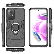 Supporto per anello magnetico PC + custodia per telefono in TPU, For Xiaomi Redmi Note 12S 4G, For Xiaomi Redmi 12 4G