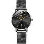 OLEVS 5869 Orologio al quarzo da donna con cinturino in acciaio impermeabile