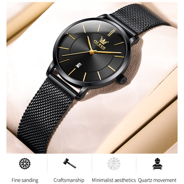OLEVS 5869 Orologio al quarzo da donna con cinturino in acciaio impermeabile