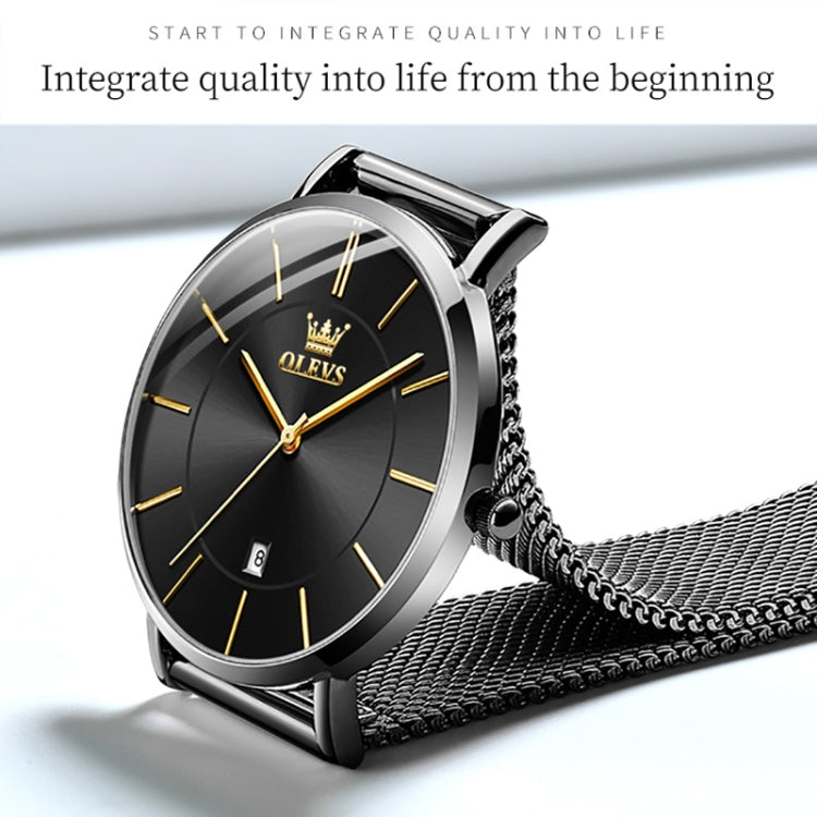 OLEVS 5869 Orologio al quarzo da donna con cinturino in acciaio impermeabile
