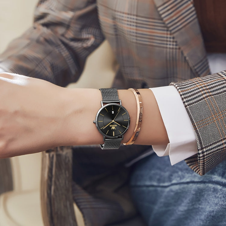 OLEVS 5869 Orologio al quarzo da donna con cinturino in acciaio impermeabile