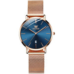 OLEVS 5869 Orologio al quarzo da donna con cinturino in acciaio impermeabile