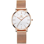 OLEVS 5869 Orologio al quarzo da donna con cinturino in acciaio impermeabile