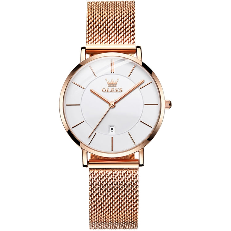 OLEVS 5869 Orologio al quarzo da donna con cinturino in acciaio impermeabile