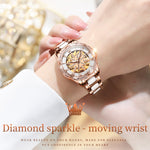 OLEVS 6681 Orologio meccanico impermeabile cavo multifunzionale da donna