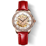OLEVS 6681 Orologio meccanico impermeabile cavo multifunzionale da donna
