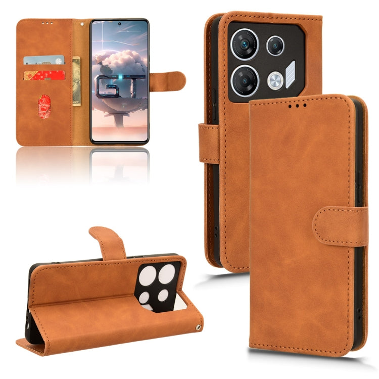 Custodia per telefono in pelle con vibrazione magnetica Skin Feel, For Infinix Hot 40i, For Infinix Smart 8, For Infinix Zero 30 5G, For Infinix GT 10 Pro