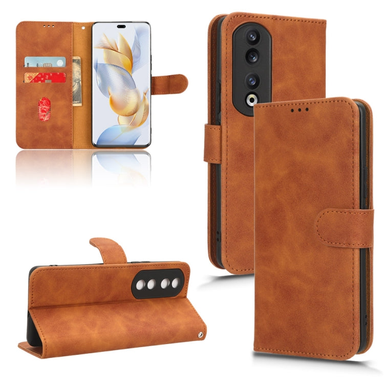 Custodia per telefono in pelle con vibrazione magnetica Skin Feel, For Honor Play 8T 5G / X7b, For Honor Play 50 Plus, For Honor 90 Pro