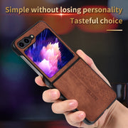Custodia in pelle goffrata per Samsung Galaxy Z Fold5