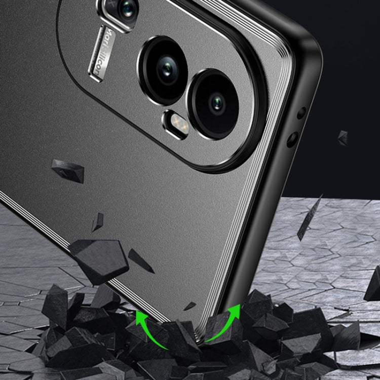 Custodia per telefono in metallo satinato, For OPPO Find X8, For OPPO Reno10 Pro+, For OPPO Reno10 Pro, For OPPO Reno10, For OPPO Find X8 Pro