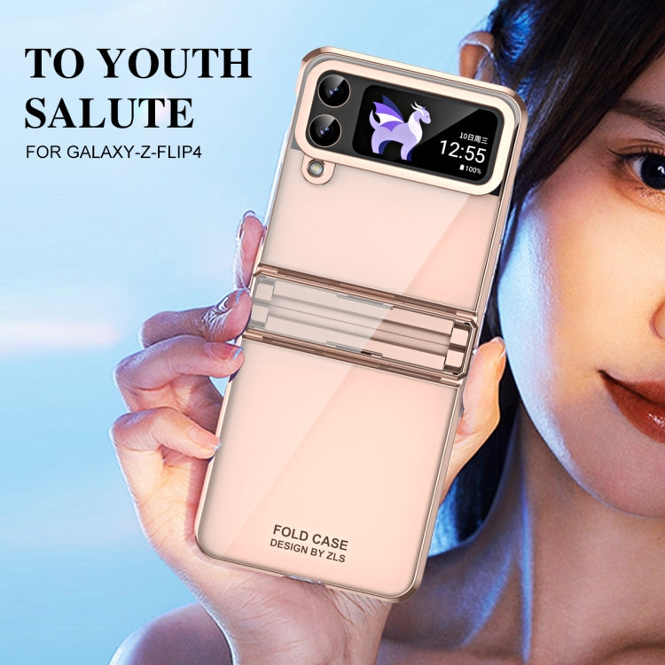 Custodia pieghevole per PC Electroplating serie Phantom con cerniera, For Samsung Galaxy Z Flip4 5G