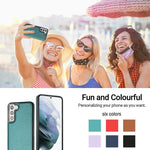 Custodia in pelle a copertura totale per Samsung Galaxy S22+ 5G