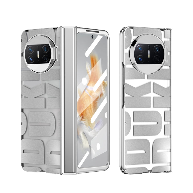 Custodia per telefono pieghevole galvanica integrata con cerniera, For Huawei Mate X3