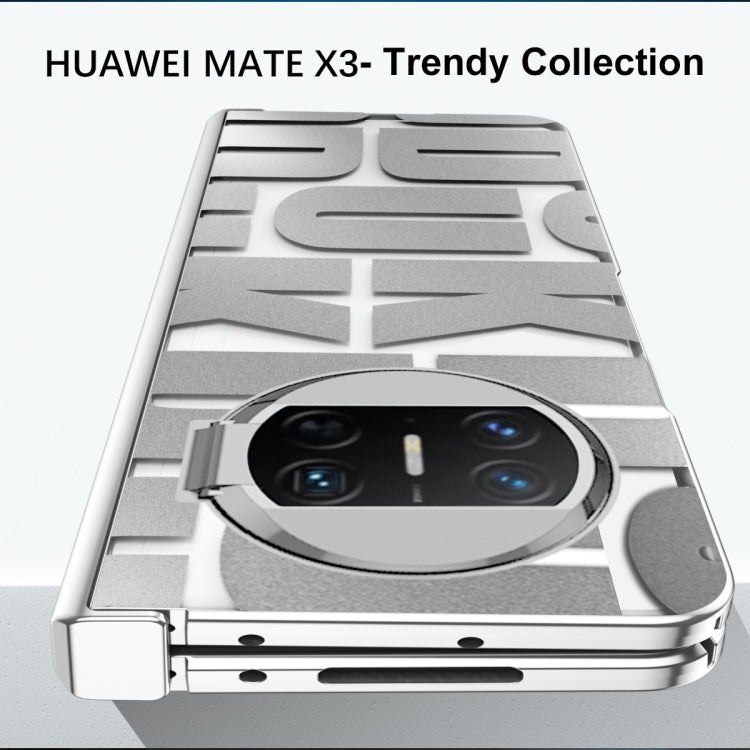 Custodia per telefono pieghevole galvanica integrata con cerniera, For Huawei Mate X3