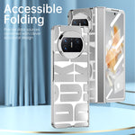 Custodia per telefono pieghevole galvanica integrata con cerniera, For Huawei Mate X3