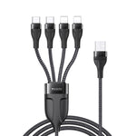 YESIDO CA111 1,2 m 4A da USB a doppio tipo C + doppio cavo di ricarica a 8 pin, CA111