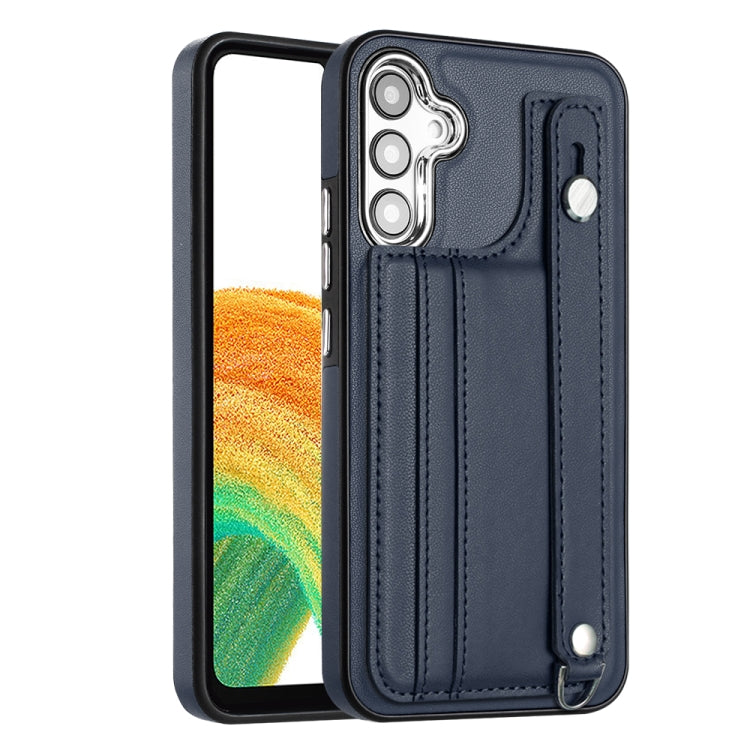 Custodia per telefono in pelle antiurto con cinturino da polso, For Samsung Galaxy A04E / F04 / M04, For Samsung Galaxy A14 4G / A14 5G, For Samsung Galaxy A34 5G, For Samsung Galaxy A54 5G