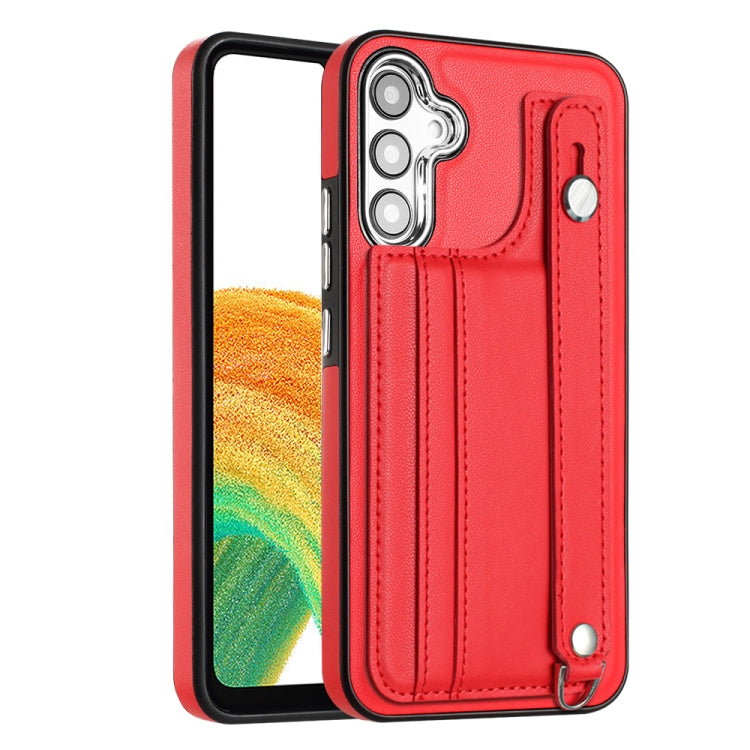 Custodia per telefono in pelle antiurto con cinturino da polso, For Samsung Galaxy A04E / F04 / M04, For Samsung Galaxy A14 4G / A14 5G, For Samsung Galaxy A34 5G, For Samsung Galaxy A54 5G