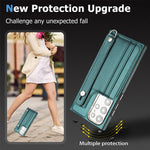 Custodia per telefono in pelle antiurto con cinturino da polso, For Samsung Galaxy S23 Ultra, For Samsung Galaxy S23, For Samsung Galaxy A04 4G, For Samsung Galaxy A13 5G / A04S / M13 5G