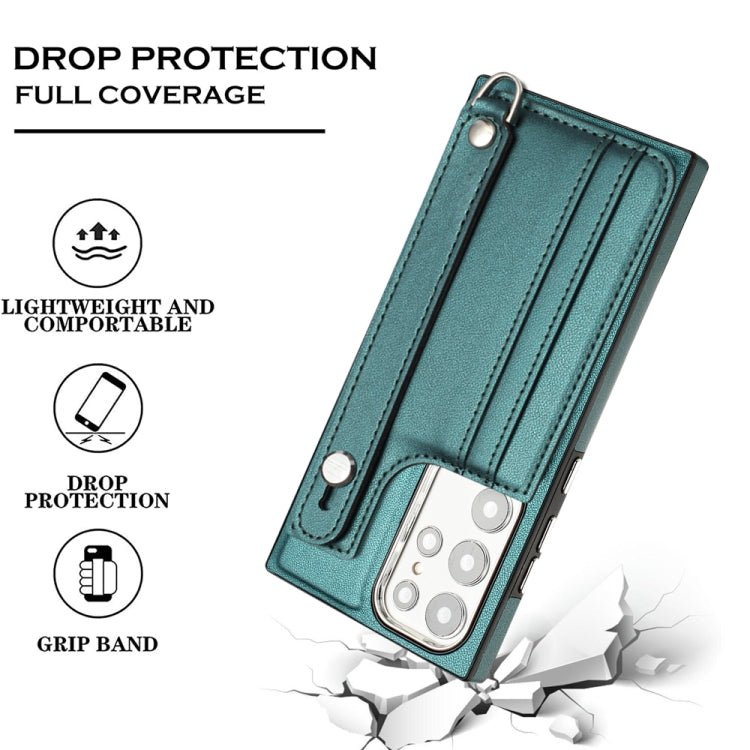 Custodia per telefono in pelle antiurto con cinturino da polso, For Samsung Galaxy S23 Ultra, For Samsung Galaxy S23, For Samsung Galaxy A04 4G, For Samsung Galaxy A13 5G / A04S / M13 5G