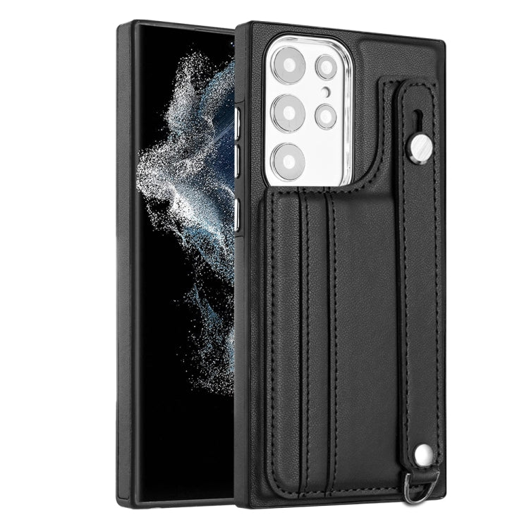 Custodia per telefono in pelle antiurto con cinturino da polso, For Samsung Galaxy S23 Ultra, For Samsung Galaxy S23, For Samsung Galaxy A04 4G, For Samsung Galaxy A13 5G / A04S / M13 5G