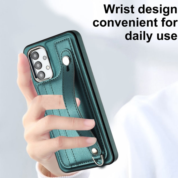 Custodia per telefono in pelle antiurto con cinturino da polso, For Samsung Galaxy A23 4G / F23 5G / M23 5G, For Samsung Galaxy A53 5G, For Samsung Galaxy A73 5G, For Samsung Galaxy A33 5G