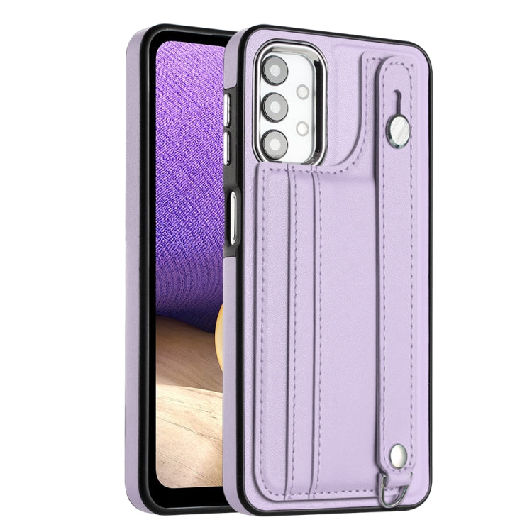 Custodia per telefono in pelle antiurto con cinturino da polso, For Samsung Galaxy A23 4G / F23 5G / M23 5G, For Samsung Galaxy A53 5G, For Samsung Galaxy A73 5G, For Samsung Galaxy A33 5G