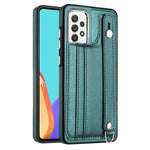 Custodia per telefono in pelle antiurto con cinturino da polso, For Samsung Galaxy A23 4G / F23 5G / M23 5G, For Samsung Galaxy A53 5G, For Samsung Galaxy A73 5G, For Samsung Galaxy A33 5G